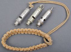 WWII SECOND WORLD WAR ARP WHISTLES & POLICE WHISTLE