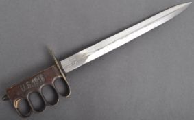 WWI FIRST WORLD WAR US TRENCH FIGHTING KNIFE 1918 DATED