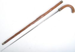 19TH CENTURY GENTLEMANS SWORD STICK WALKING CANE