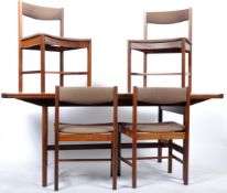 MID CENTURY DANISH TEAK EXTENDING DINING TABLE AND