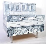 PAIR OF LAMINATED HOLLYWOOD REGENCY L-SHAPED SHOP
