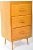 RETRO VINTAGE MID 20TH CENTURY LIGHT OAK BEDSIDE CHEST