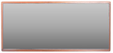 RETRO MID CENTURY TEAK FRAMED HANGING MIRROR