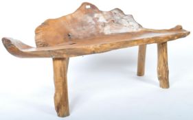 BESPOKE RUSTIC LIVING EDGE SINGLE PIECE GARDEN BENCH