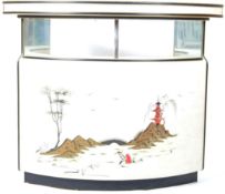 RETRO VINTAGE MID CENTURY COCKTAIL BAR AND MIRRORED SHELF