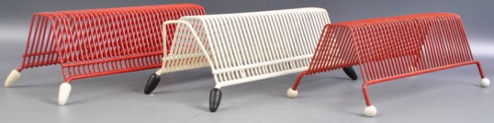 SET OF THREE RETRO 45 RPM SINGLES RECORD RACKS