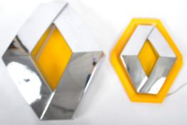 RENAULT - TWO SHOWROOM ADVERTISING LIGHT BOXES