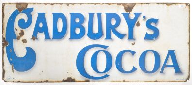 CADBURY'S COCOA VINTAGE ENAMEL SHOP DISPLAY SIGN