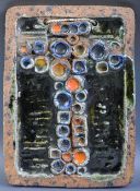 RETRO WEST GERMAN POTTERY FAT LAVA PLAQUE