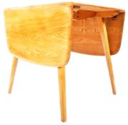 ORIGINAL 1960'S ERCOL BEECH & ELM DROP LEAF SQUARE DINING TABLE