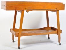 JOHN WATTS ENGLISH DESIGNER TEAK WOOD DRINKS TROLLEY