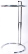 MODERN DESIGN CHROME AND GLASS SIDE LAMP TABLE
