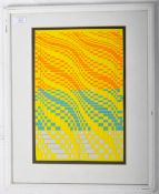 THELMA BESWICK - CASCADE - PAINTED WOVEN PAPER MODERN ART