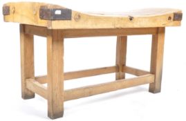 LARGE AND IMPRESSIVE OAK & PINE BUTCHER'S BLOCK