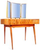 STRIKING 1960'S RETRO WALNUT DRESSING TABLE DESK