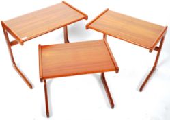 SALIN NYBORG 20TH CENTURY TEAK WOOD NEST OF TABLES