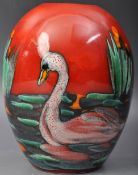 ANITA HARRIS - SWANS - LIMITED EDITION SIGNED VASE