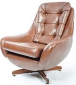 ORIGINAL RETRO VINTAGE 1960'S SWIVEL EGG CHAIR
