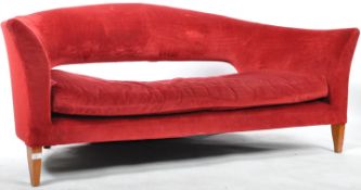 NIGEL COATES - TONGUE - RED UPHOLSTERED SOFA SETTE