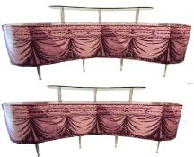 PAIR OF LARGE LAMINATED HOLLYWOOD REGENCY SHOP DISPLAY STAND