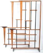 PAIR OF MID CENTURY DANISH TEAK AND EBONISED ROOM DIVIDERS