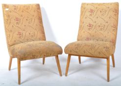VONO LTD - PAIR OF RETRO 1960'S UPHOLSTERED COCKTA