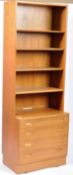 CARLO JENSEN FOR HUNDEVAD - DANISH BOOKCASE ON CHEST OF DRAWERS