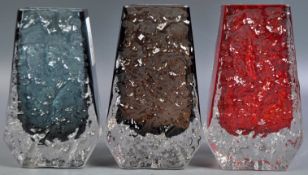 GEOFFREY BAXTER - WHITEFRIARS - THREE COFFIN VASES