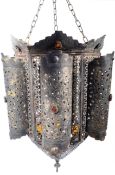 ANTIQUE PERSIAN / MOROCCAN CEILING LIGHT LANTERN LAMP
