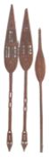 THREE 20TH CENTURY AFRICAN TRIBAL CEREMONIAL PADDL