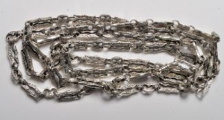 STAMPED .925 SILVER FANCY CHAIN IN THE ALBERT STYL