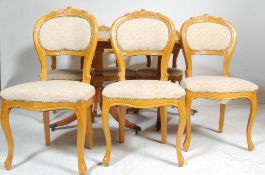 REGENCY REVIVAL YEW WOOD PEDESTAL DINING TABLE & C