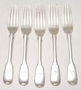 FIVE VICTORIAN JOSEPH & ALBERT SAVORY DESSERT FORK