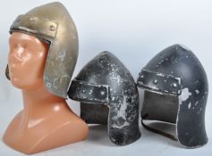 COLLECTION OF FILM PROP MEDIEVAL ENGLISH HELMETS