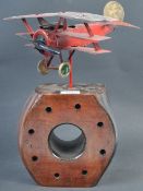 WWI FIRST WORLD WAR RED BARON TINPLATE MODEL DISPLAY