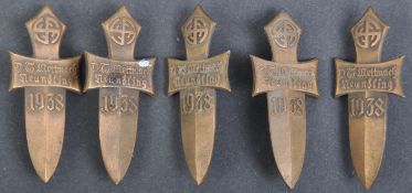 COLLECTION OF X5 AUSTRIAN THIRD REICH RALLY PINS