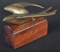 CAR MASCOT - ORIGINAL VINTAGE BRONZE SWALLOW BIRD MASCOT