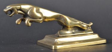 JAGUAR MASCOT - ORNAMENTAL LEAPER ON BRASS BASE