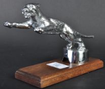 DESMO CAR MASCOT - REPLICA CHROME LEAPING CAT