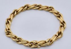 18CT GOLD FRENCH FANCY LINKED BRACELET