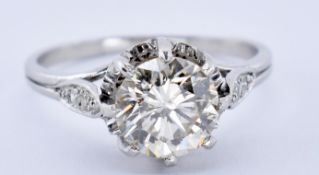 ANTIQUE 18CT GOLD AND DIAMOND SOLITAIRE RING