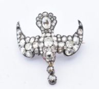 ANTIQUE DIAMOND SAINT ESPRIT DOVE BROOCH PENDANT