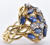 ALAN MARTIN GARD 18CT GOLD SAPPHIRE & DIAMOND RING