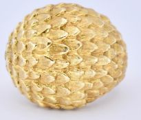 18CT GOLD DOME HEAD OVERSIZED KEEPER RING