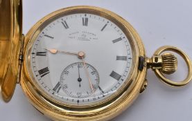 EDWARDIAN 18CT GOLD MINUTE REPEATER HUNTER POCKET WATCH