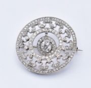 EDWARDIAN BELLE EPOQUE 18CT GOLD AND DIAMOND BROOCH
