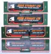 COLLECTION OF X4 CORGI EDDIE STOBART DIECAST MODEL TRUCKS