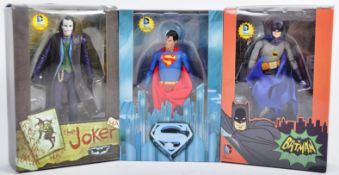 COLLECTION OF X3 NECA / REEL TOYS DC COMICS ACTION FIGURES