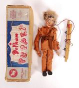 RARE VINTAGE DAVY CROCKETT PELHAM PUPPET WITH BOX