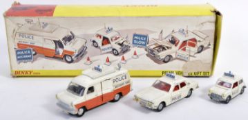ORIGINAL VINTAGE DINKY TOYS DIECAST POLICE VEHICLES GIFT SET